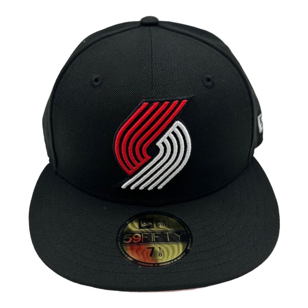 NWT New Era 59Fifty NBA Portland Trail Blazers Logo Fitted Hat Cap Men's 7 1/8